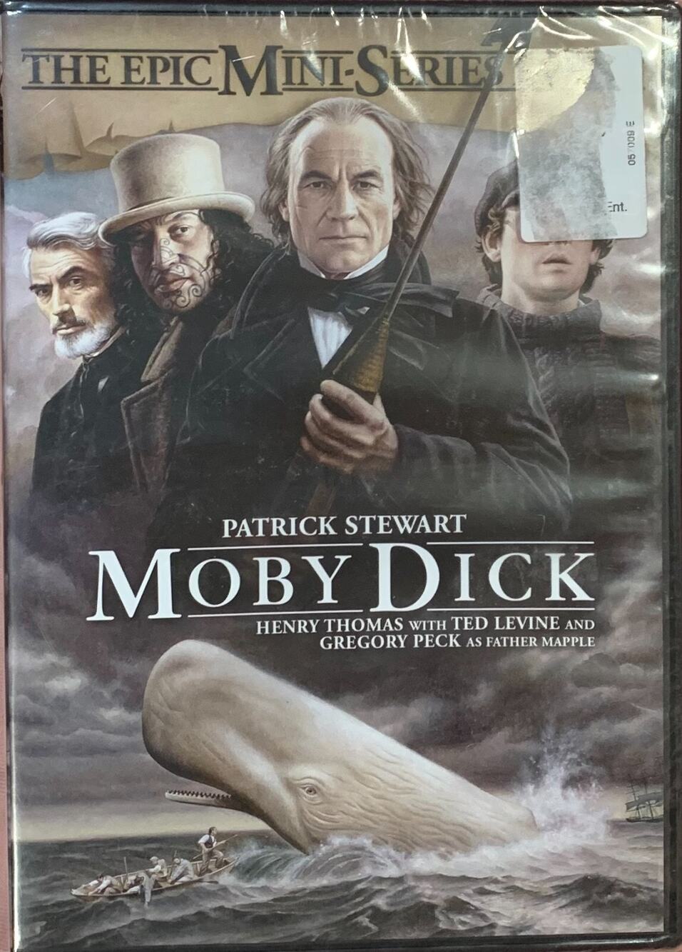 Moby Dick NEW (DVD, 1998) Mini Series Starring Patrick Stewart Chasing the Whale